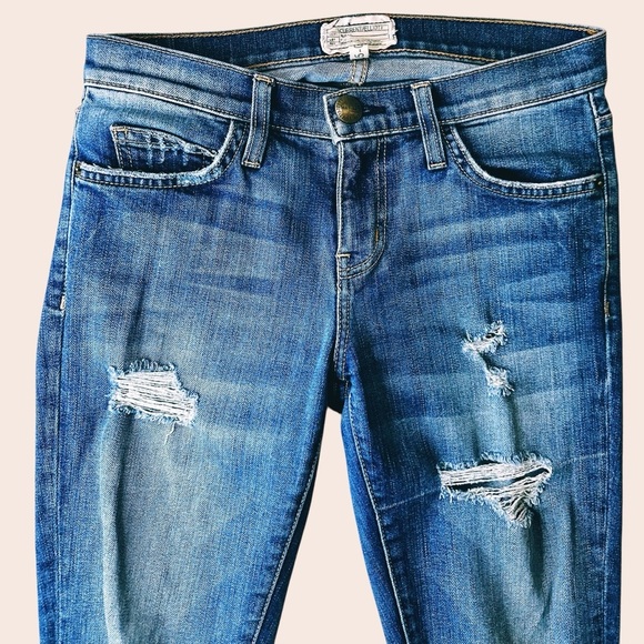 Current/Elliott ‘The Stiletto’ Distressed Skinny Jean in Benett Destroy Size 25 - Picture 8 of 16